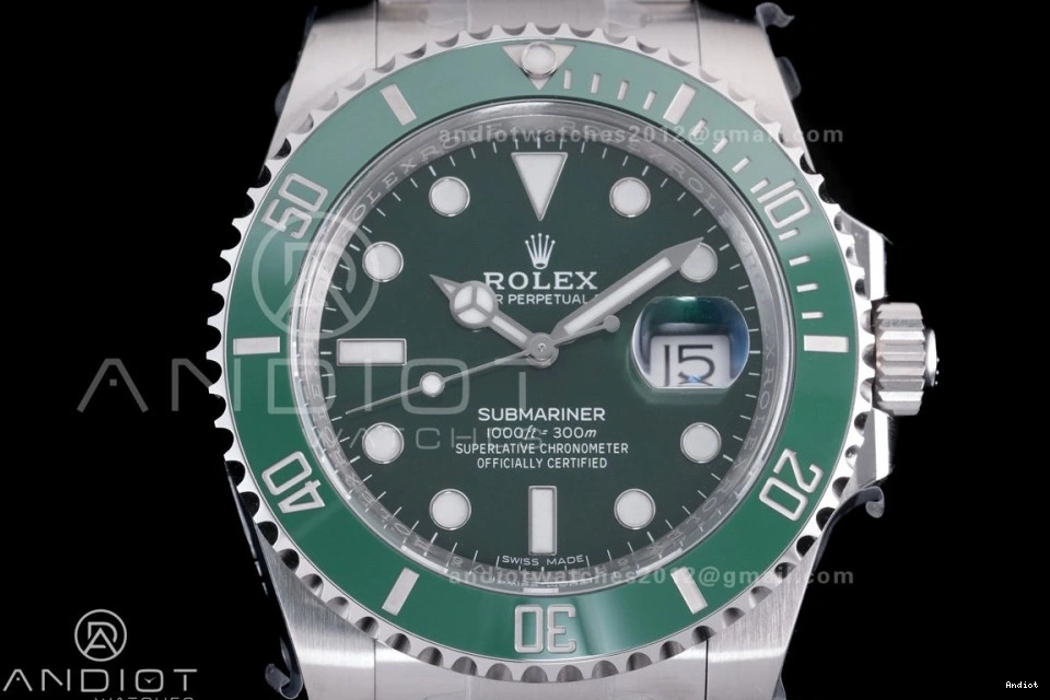 116610 Best SA3135 Clean Ceramic Green Submariner Bracelet SS Hulk Edition LV 904L 1:1 On 0508